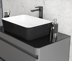 Corozo Столешница Алабама 80 М стекло черная – фотография-4